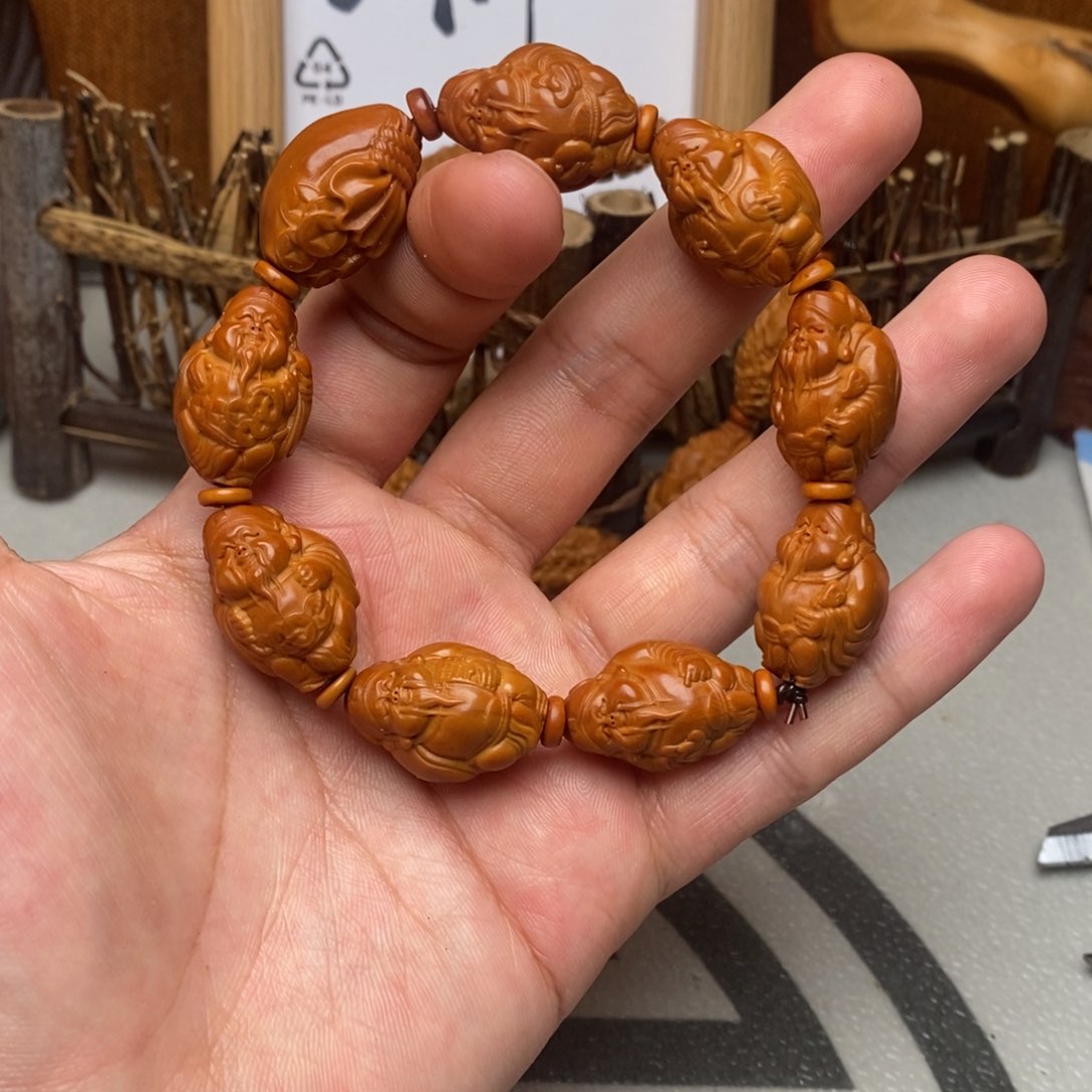 橄榄核手串/手链橄榄核雕刻工艺宇