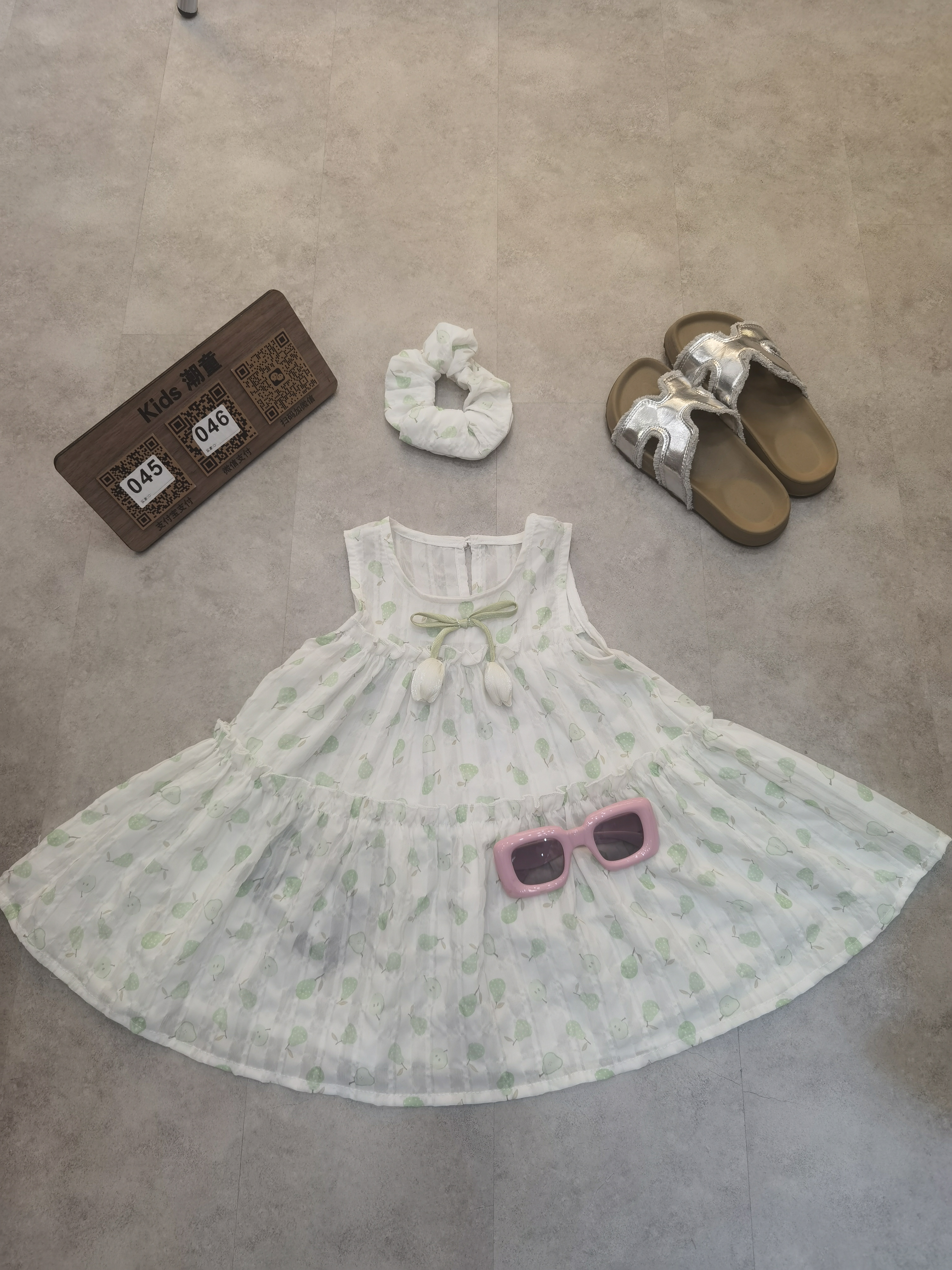 清新极简风夏季时尚女童纱裙连衣裙