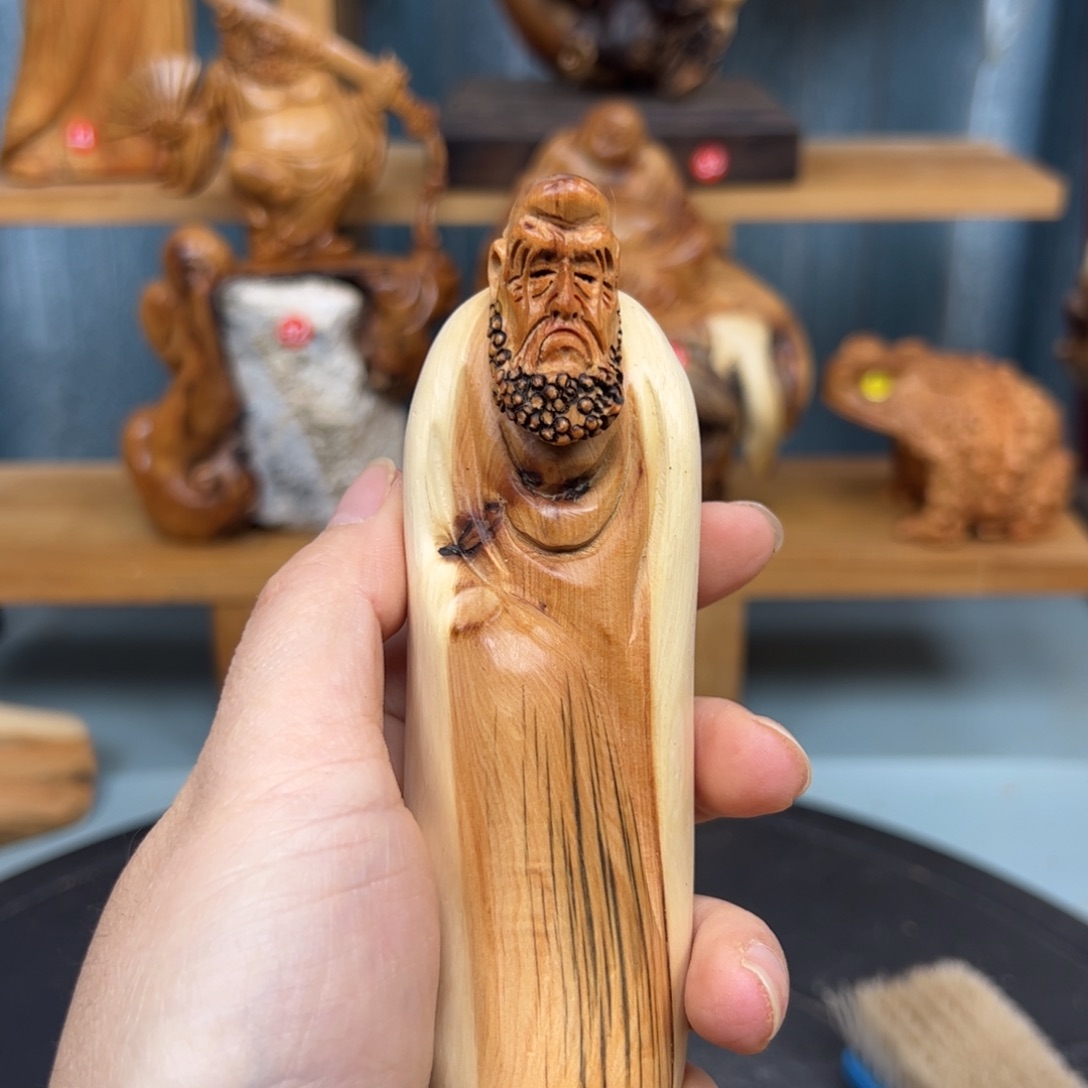 木心**愿崖柏木摆件手把件，