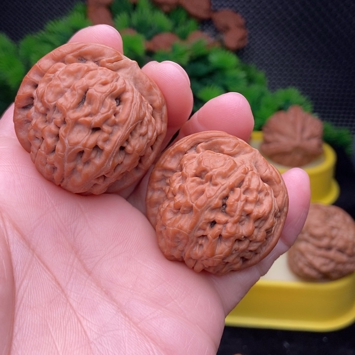 吊坠文玩核桃祝*莲花38全品