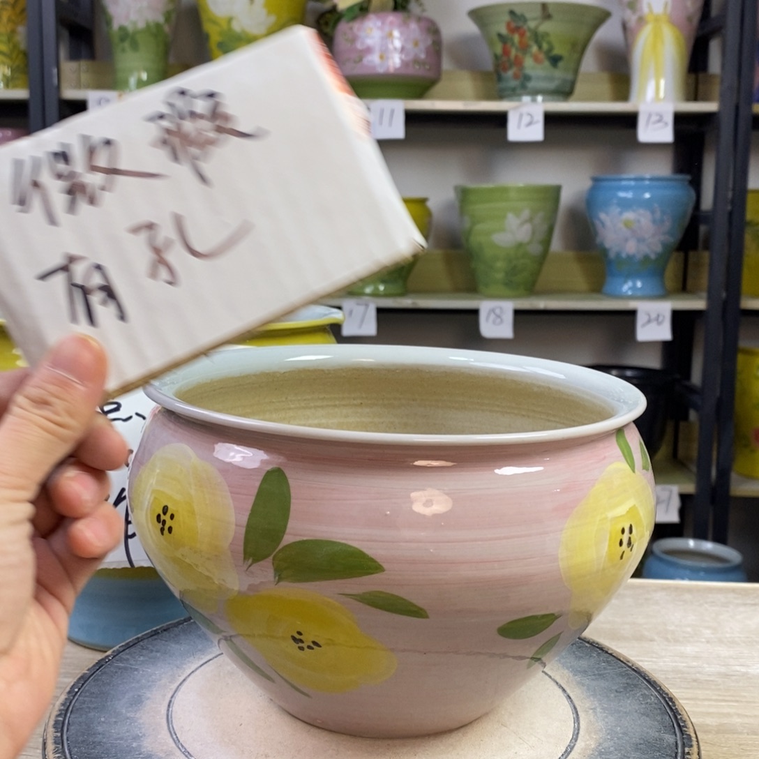 景德镇手工手绘陶瓷花盆