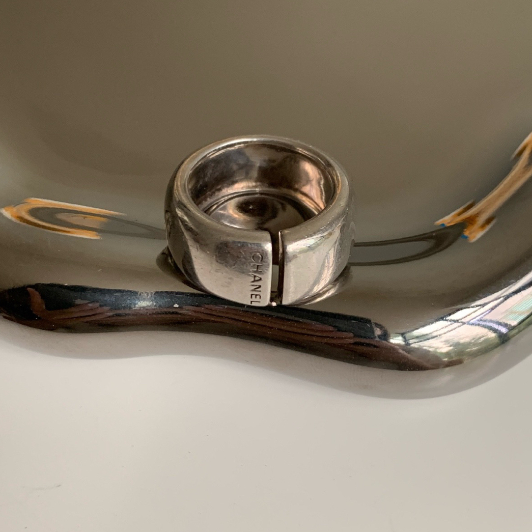 90新 Chanel/香奈儿 莫尤塔/中古戒指/银戒51码