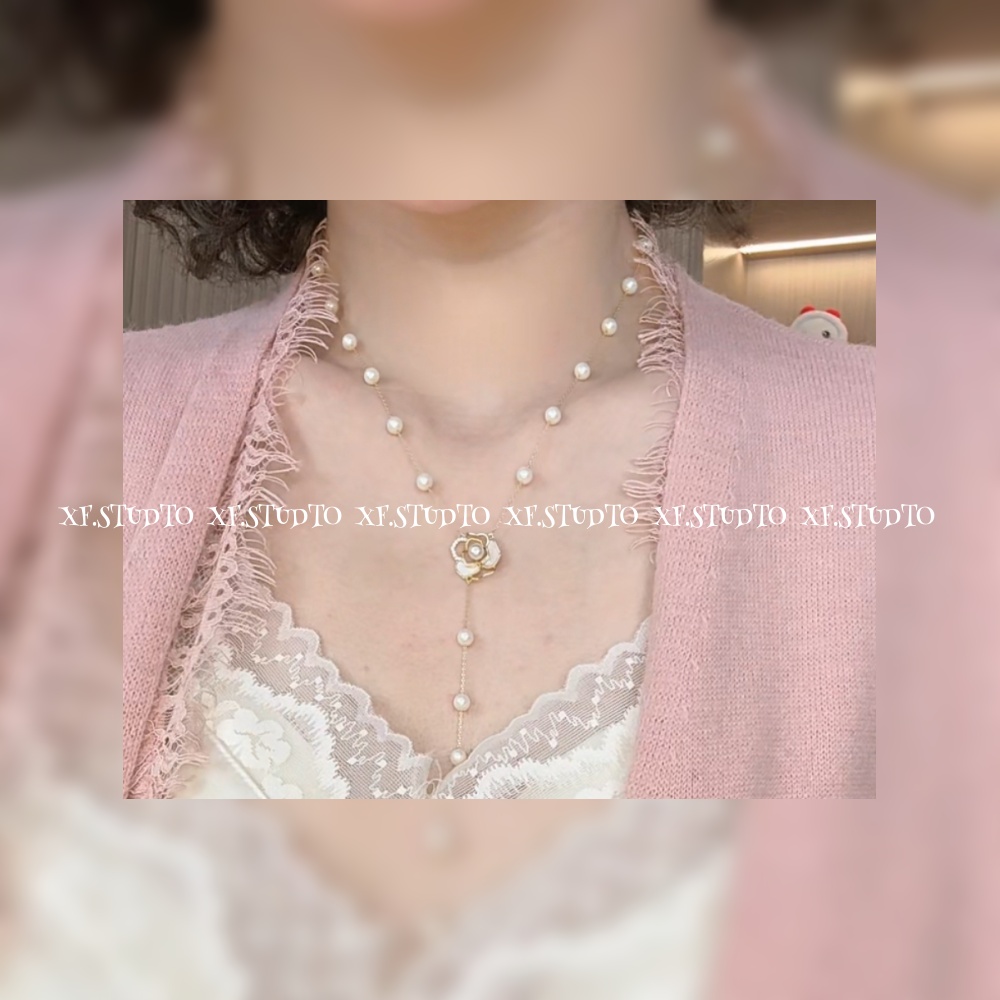 铜玻璃项链 精致百搭锁骨链