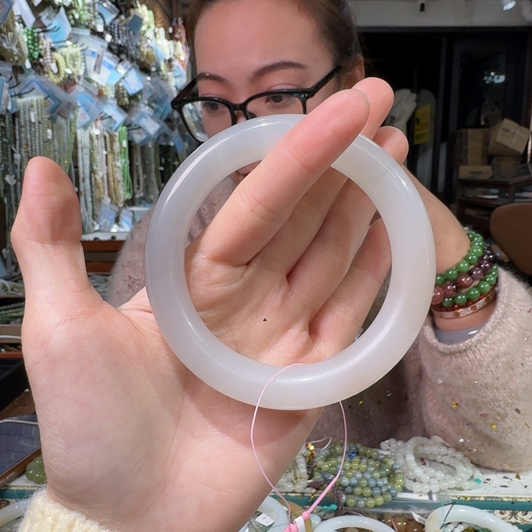 和田玉未镶嵌手链60