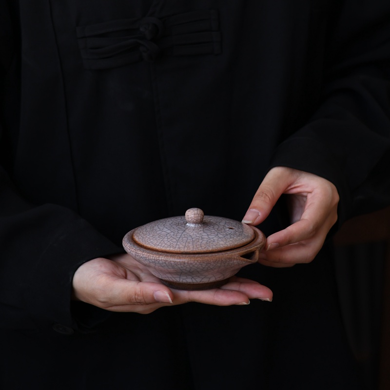 喜物黄荣华慕系飞碟宝瓶茶道茶具手抓壶