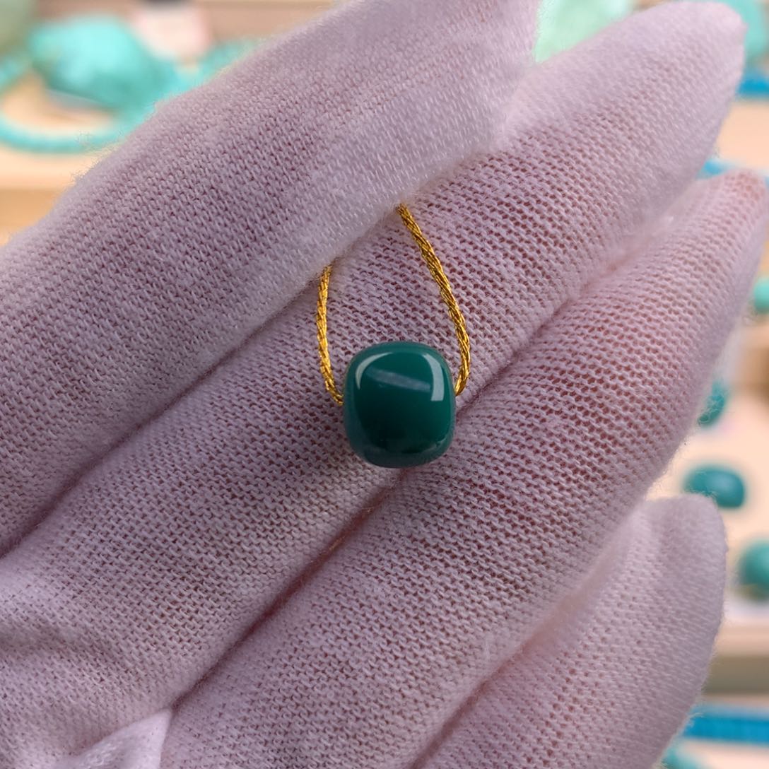 绿松石珠宝奇石未镶嵌8.8×7.8