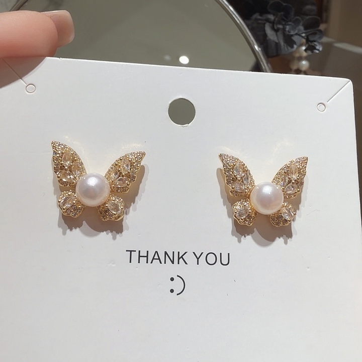 合金耳饰淡水珍珠