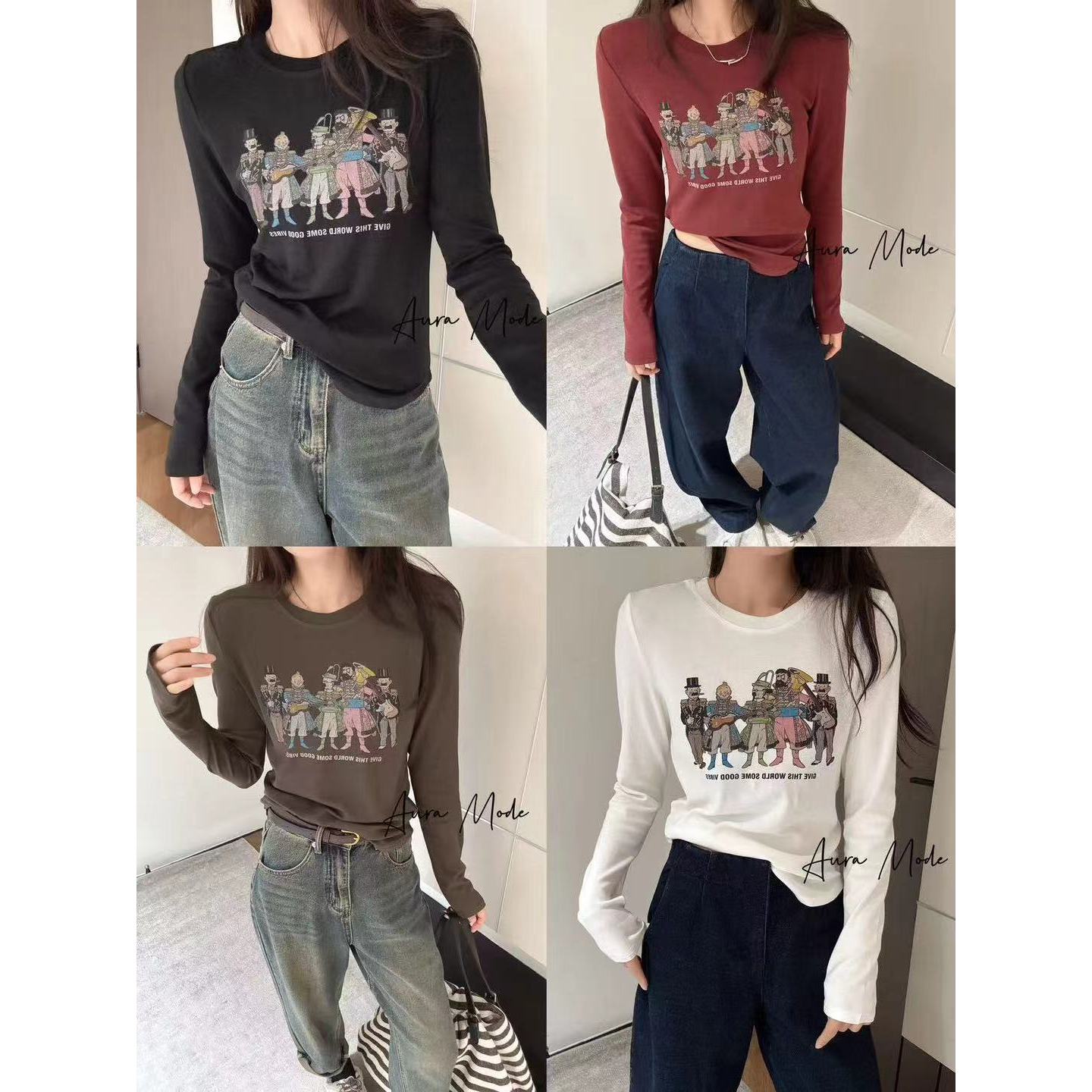 晶姐-92897欧货女装冬季简约韩版网红冬季洋气时尚百搭长T