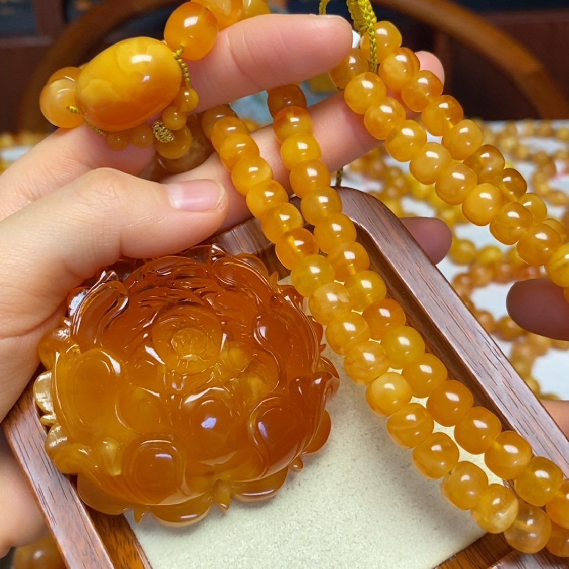 【闪购商品】蜜蜡颈饰未镶嵌项链