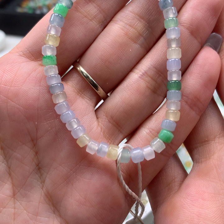 翡翠散珠芊*小桶珠手串