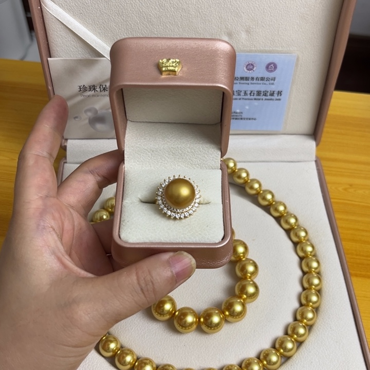 非金属14mm金珠戒指