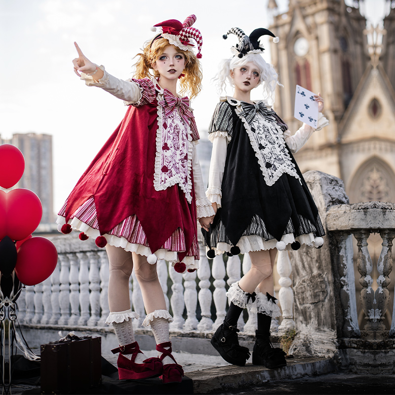 来信与诗·人偶假面｜WP原创副牌doll小丑op宽松麻袋裙双子多穿lo