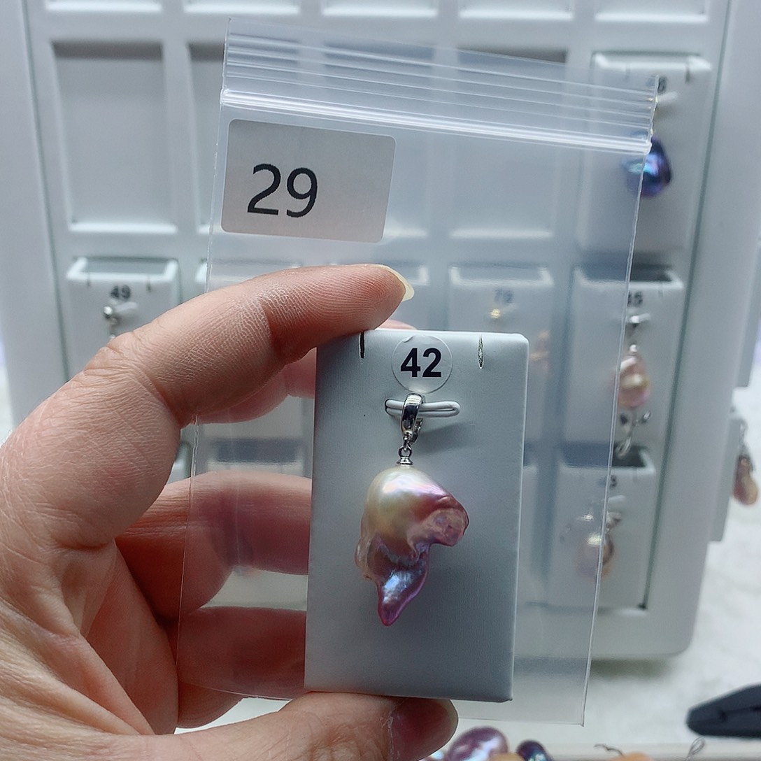 合金吊坠(不含链)淡水珍珠