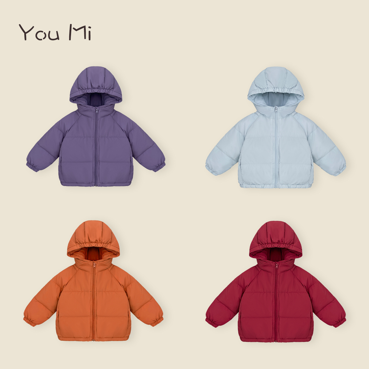 【现货】冬装婴幼儿小童韩版时尚纯色保暖连帽羽绒服YT0036-YTD