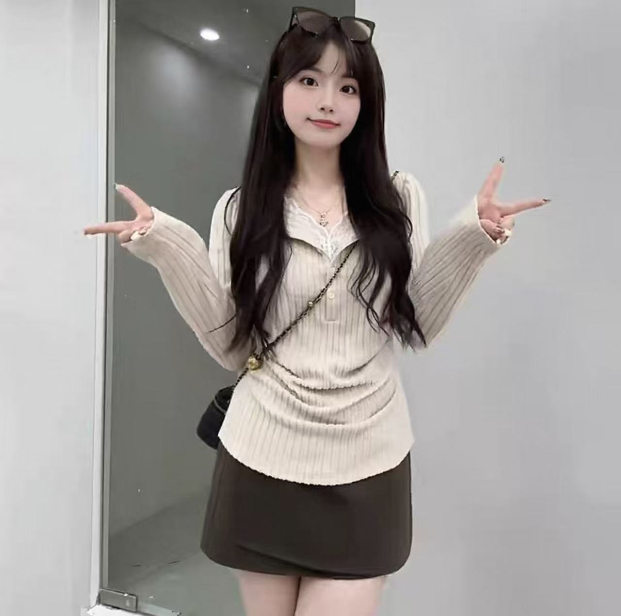 小钰胖仙【花瓣轨迹】冬日大码针织衫