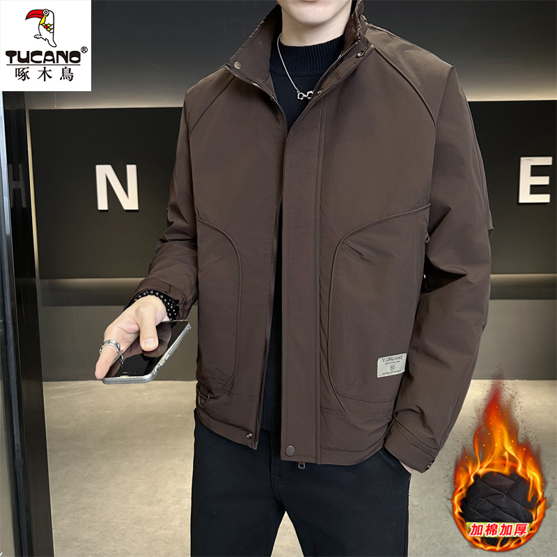 TUCANO/啄木鳥秋冬穿搭2025新款立领夹克男士休闲百搭加厚外套潮