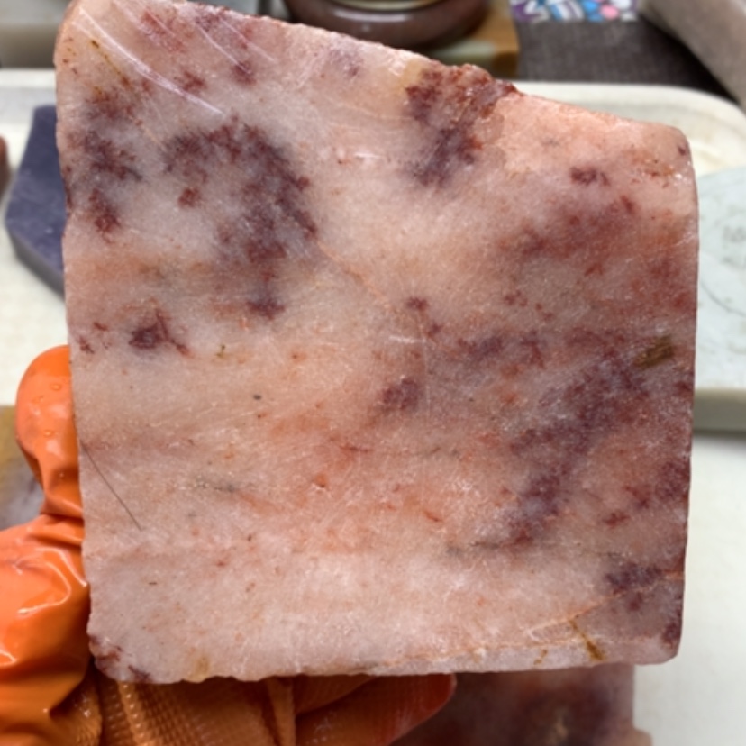 【闪购商品】未镶嵌手镯石英岩玉红草花2