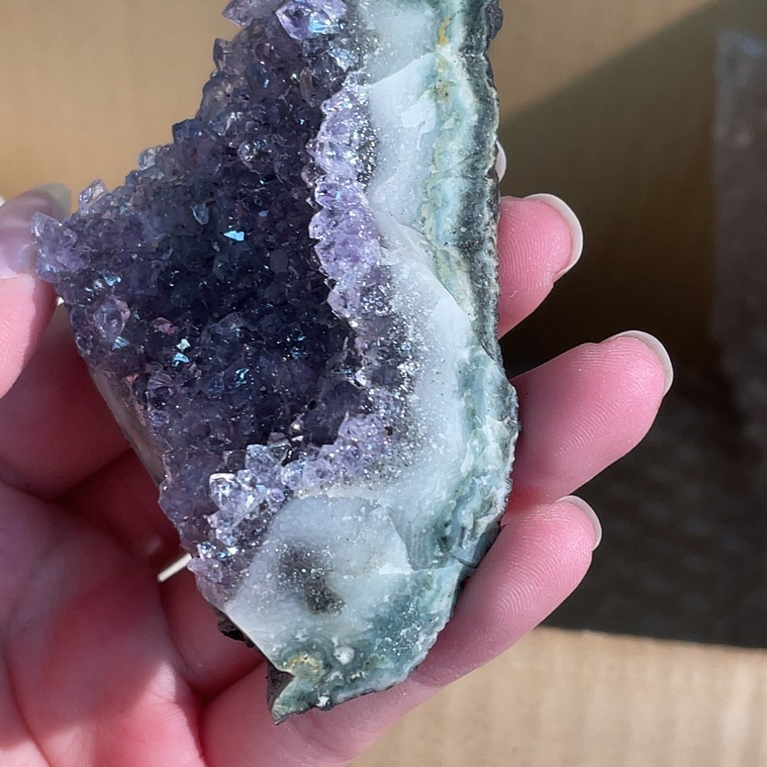 未镶嵌水晶手链紫晶片10号