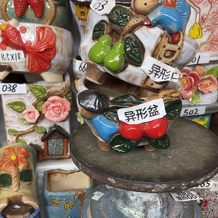 粗陶材质多肉花盆