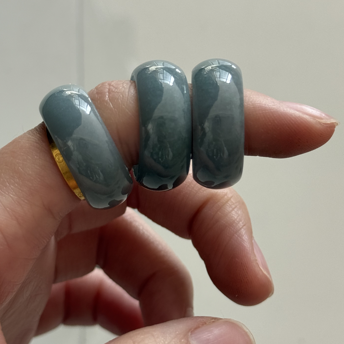 非金属木质戒指 蓝戒指东陵女款时尚25秋冬新款 