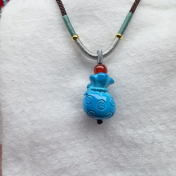 尺寸：19/14/12➕雕刻蓝代代福吊坠