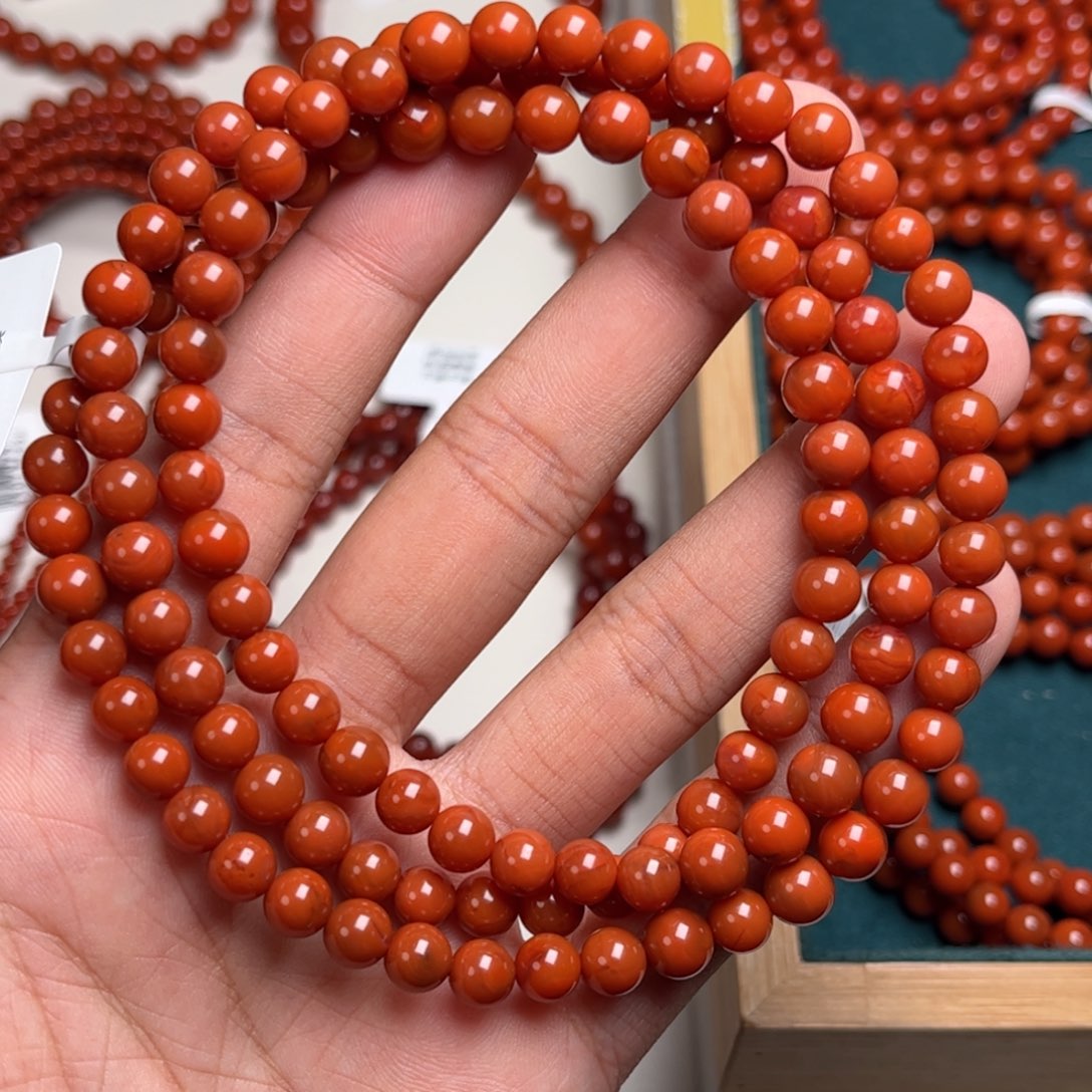 手链未镶嵌南红玛瑙原矿全品瓦西料满肉柿子红多圈6m+
