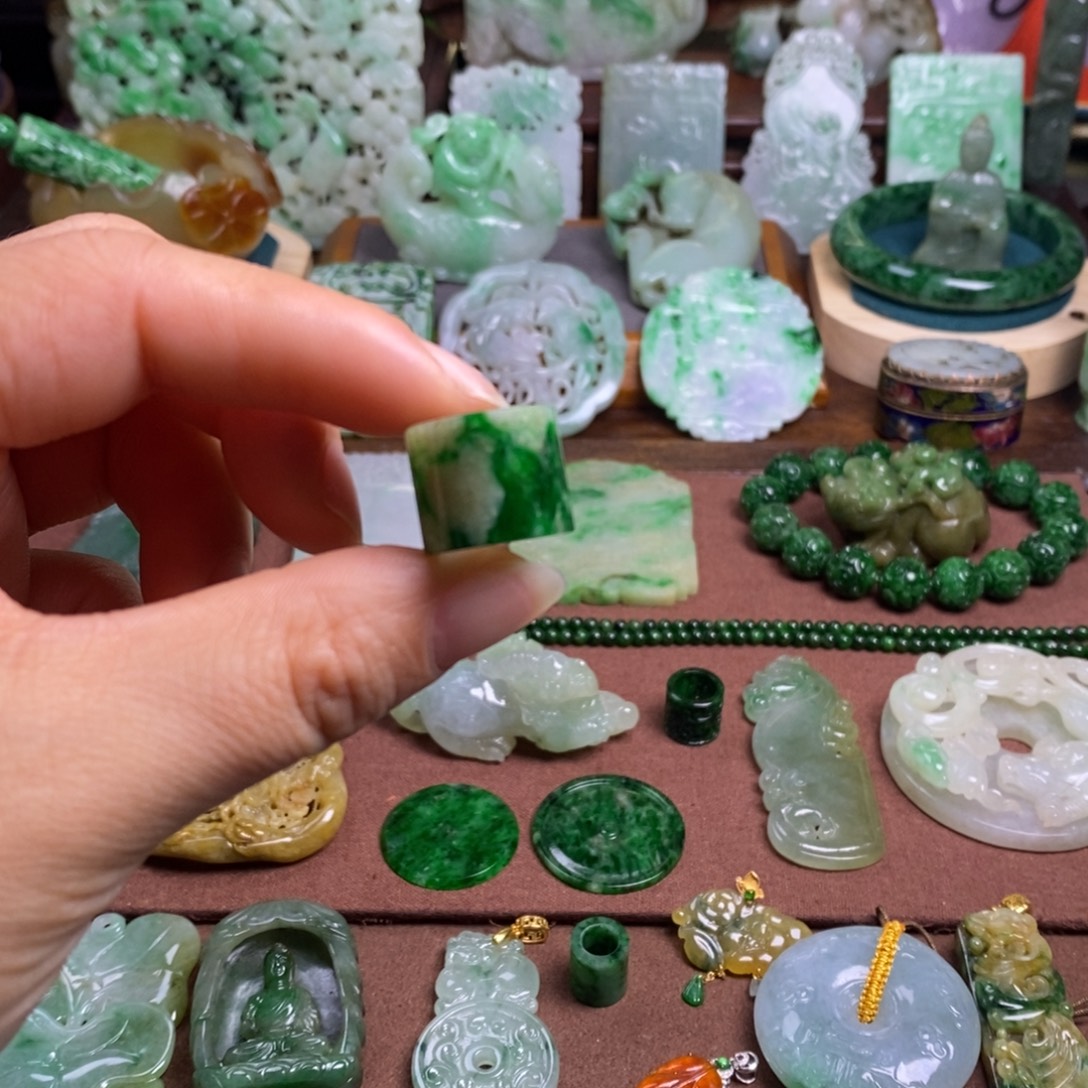 清***浅翡翠未镶嵌挂件1111111111111111