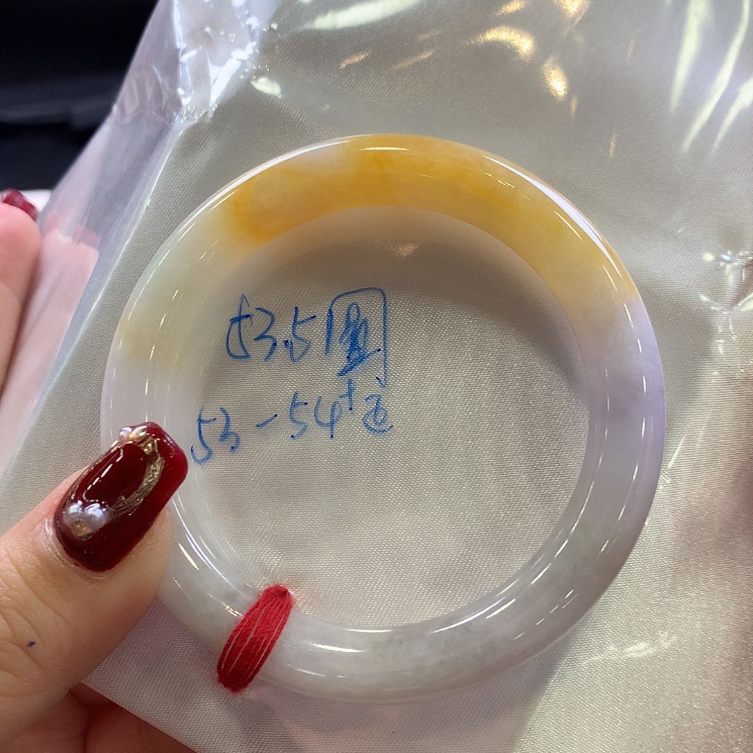 翡翠手镯未镶嵌53.5圆条