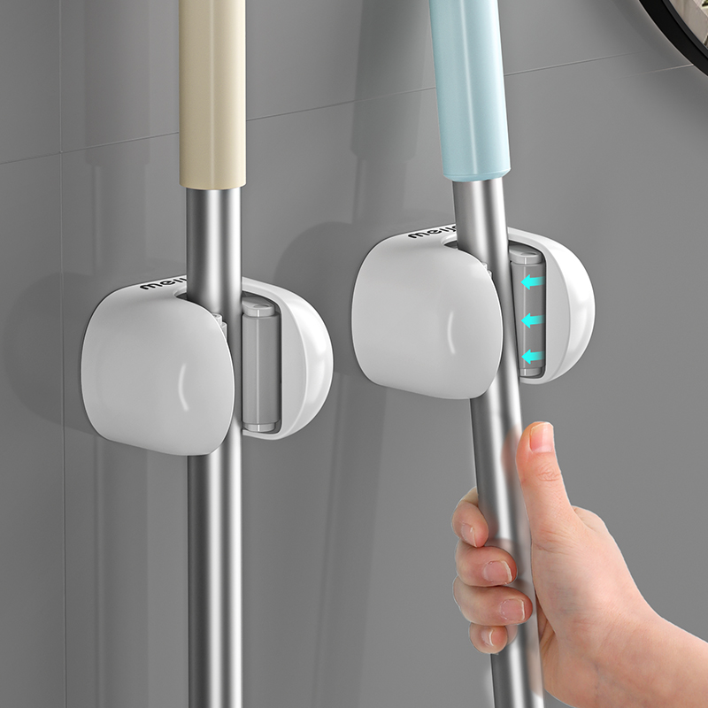 免打孔多功能拖把挂钩壁挂式置物卡扣强力无痕浴室家用神器拖把夹