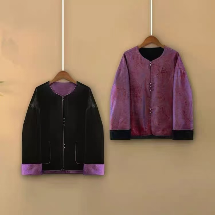 画诗  双面双穿新中式上衣设计感外套百搭复古时尚