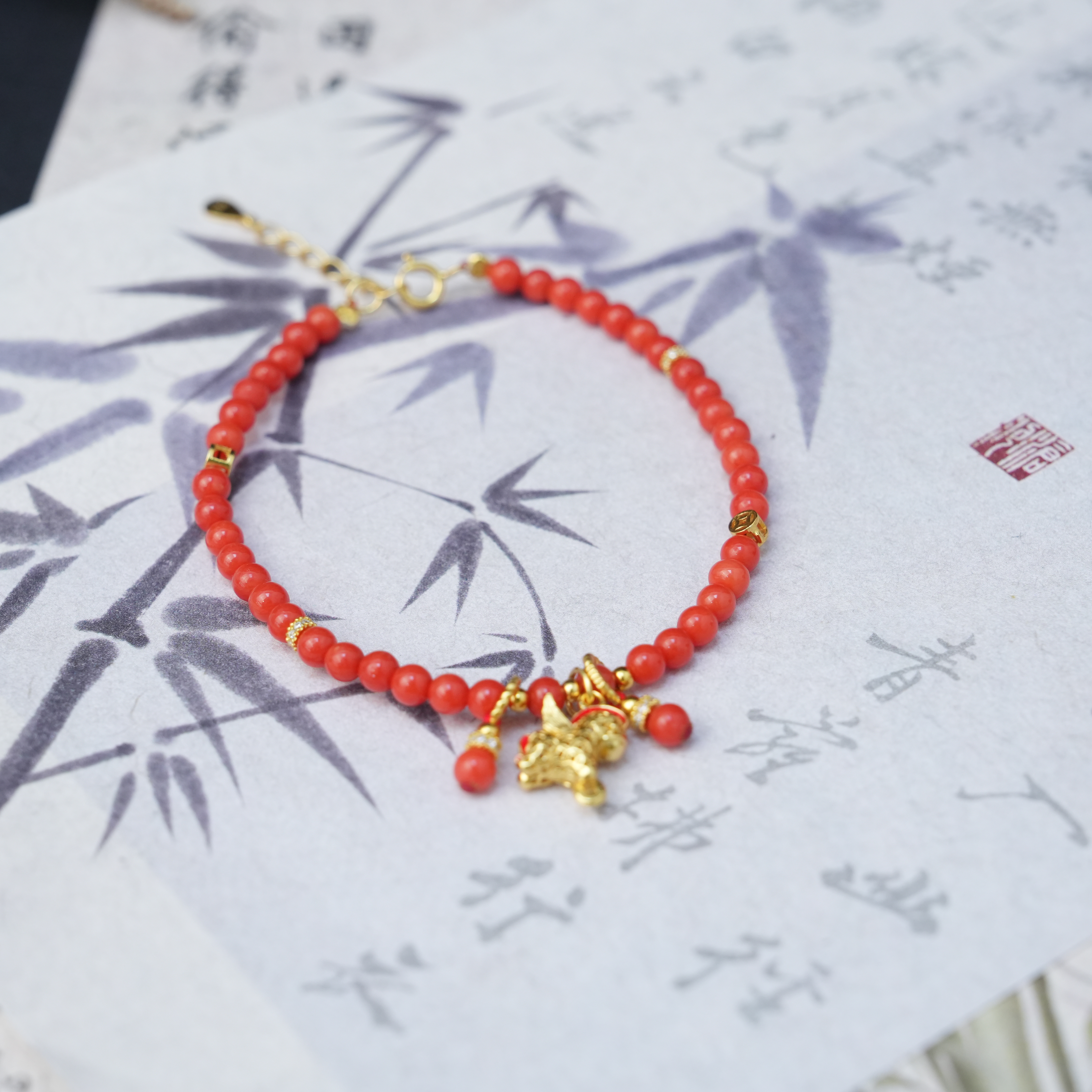 【一菲臻选】珊瑚手串-D5011TD-多样性发一