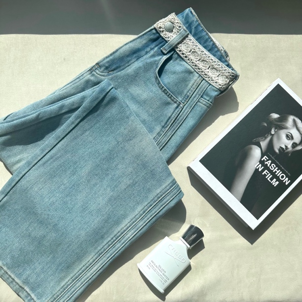 【C位裤王】2025新款/设计师刺绣亮片直筒牛仔裤 显瘦不挑腿型 