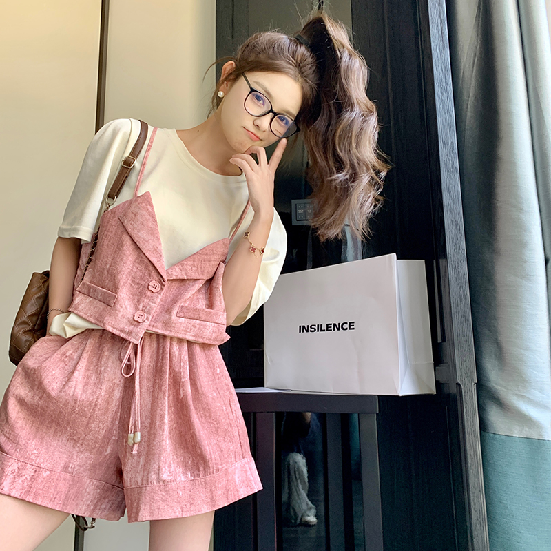 101-110气质休闲风时尚套装洋气显瘦套装短裤（非主图款）