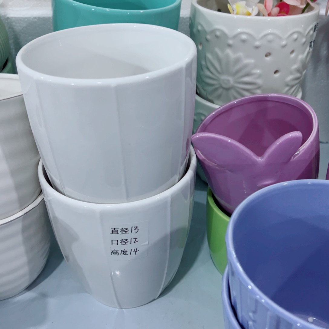 有孔，陶瓷花盆满10米包邮发货