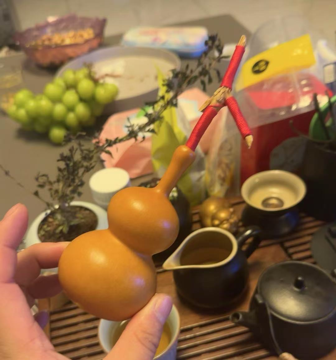 【葫芦一物一拍链接】葫芦摆件葫芦手把件草里金钱袋子