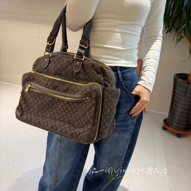 95新 LouisVuitton/路易威登 尚品一阁/老花丹宁托特单肩包