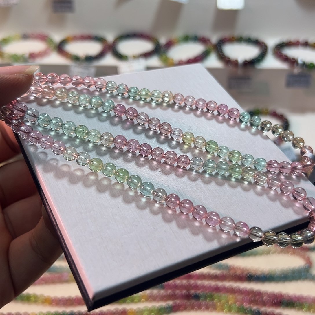 碧玺未镶嵌手链碧玺