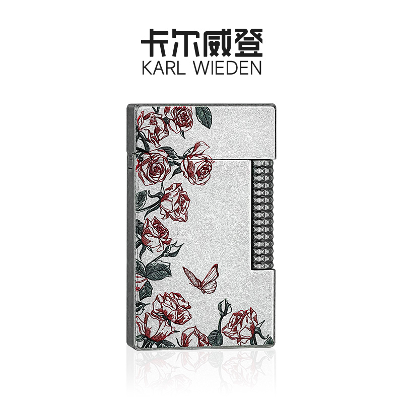 古银玫瑰之约KW朗声打火机高档礼盒送男友生日礼物