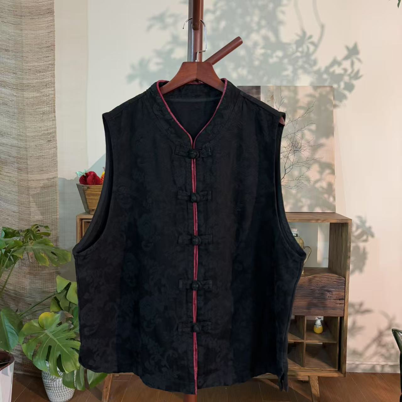 【大梅子推荐】设计款亚麻马甲JG2287A