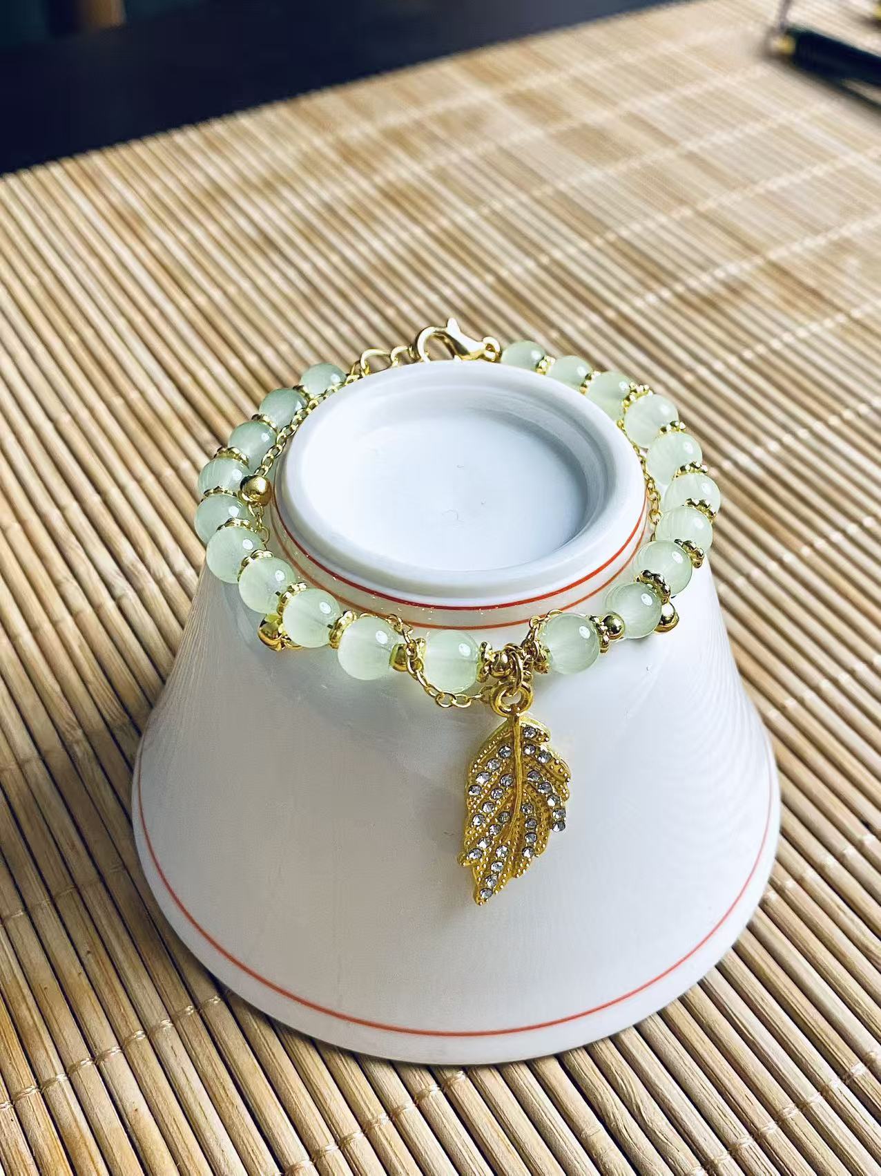 合金树脂手链 金枝玉叶手链