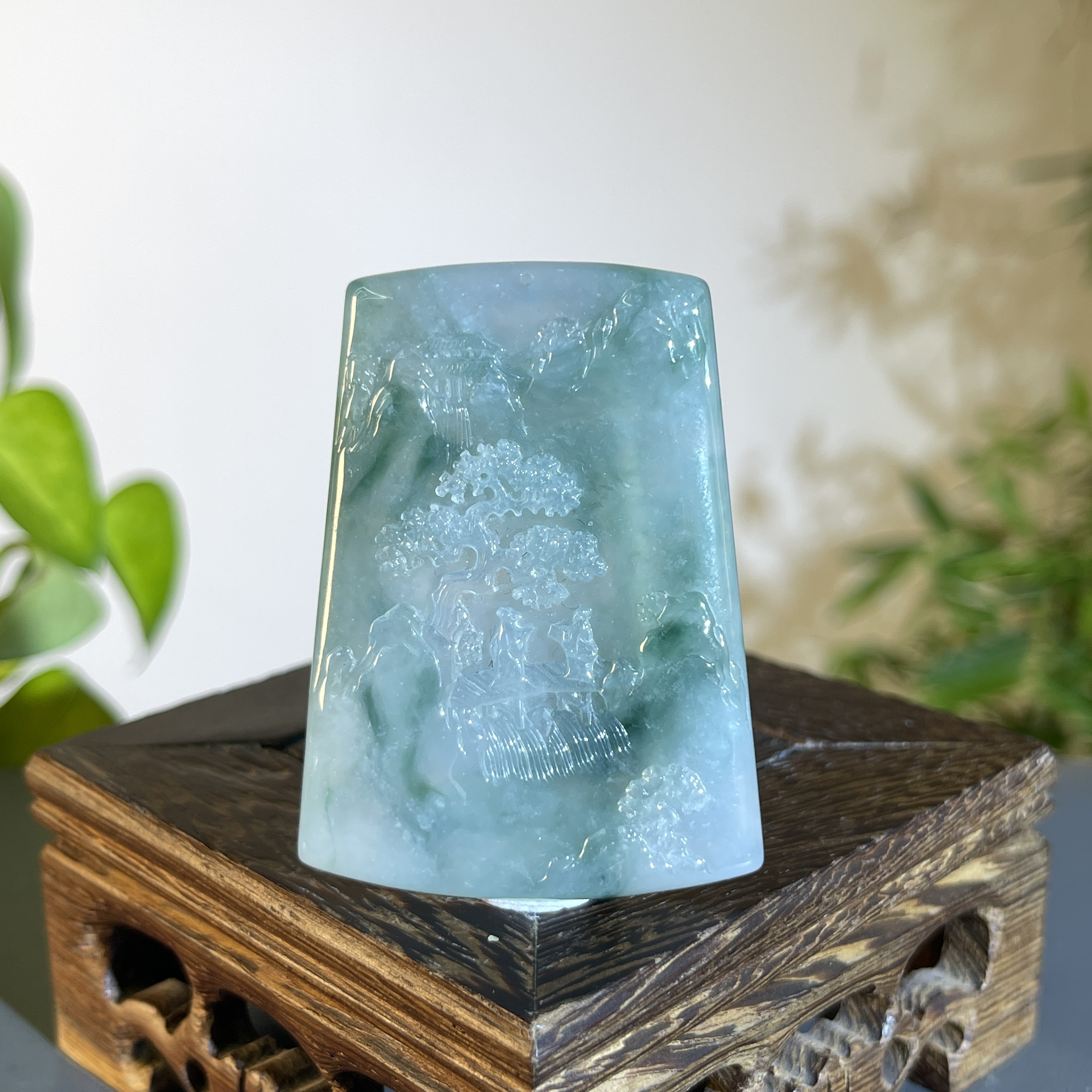 JXA23-167 天然翡翠缅甸A货 山水牌