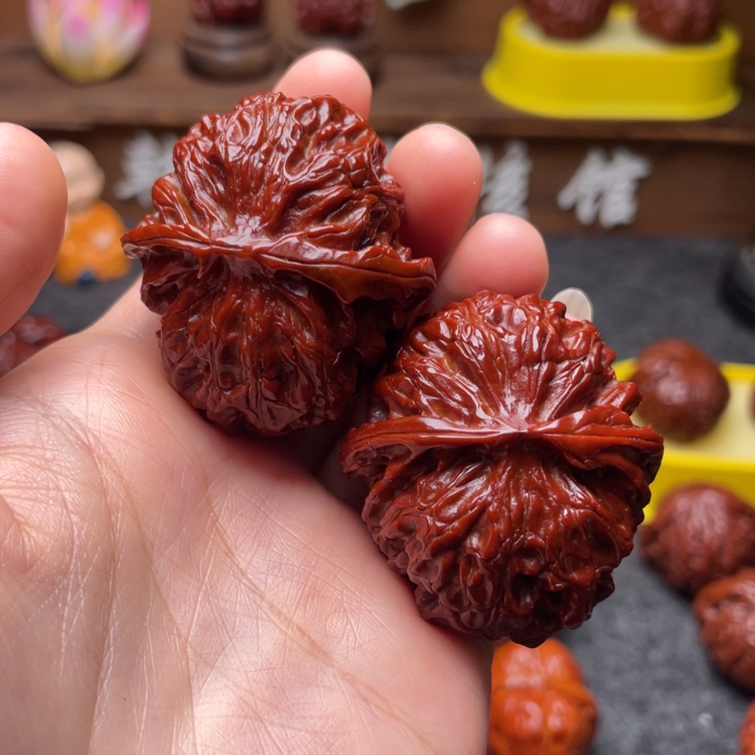 文玩核桃吊坠文玩核桃 手把件 苹果圆 41