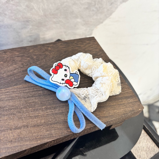 蓝蝴蝶结kt发圈FQ266