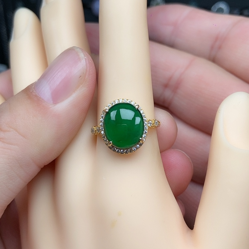 【闪购商品】银S925镶嵌戒指翡翠鹿*