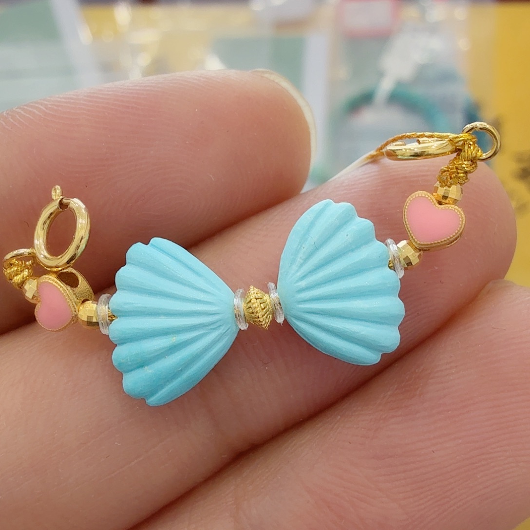 绿松石18K金镶嵌配饰