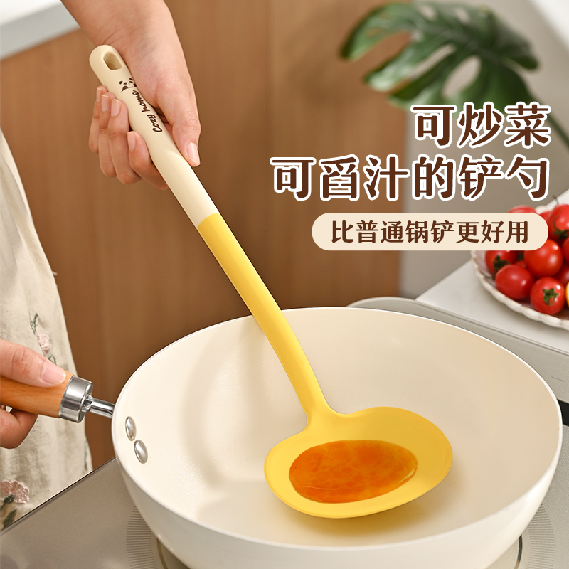 品品优硅胶锅铲专用炒菜铲子炒勺食品级耐高温家用蘑菇铲
