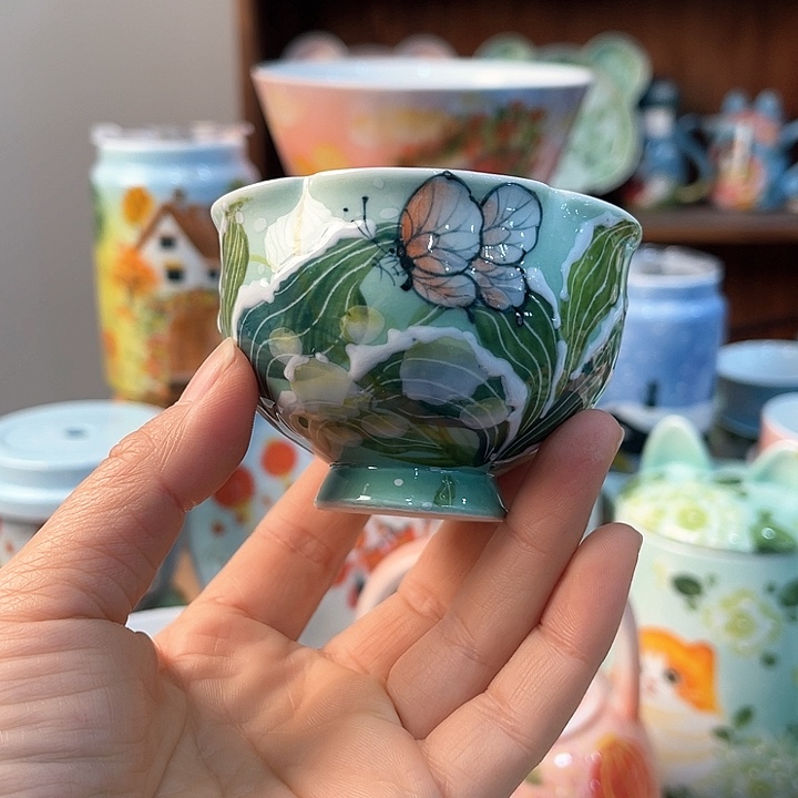 陶景德镇釉下手绘陶瓷 