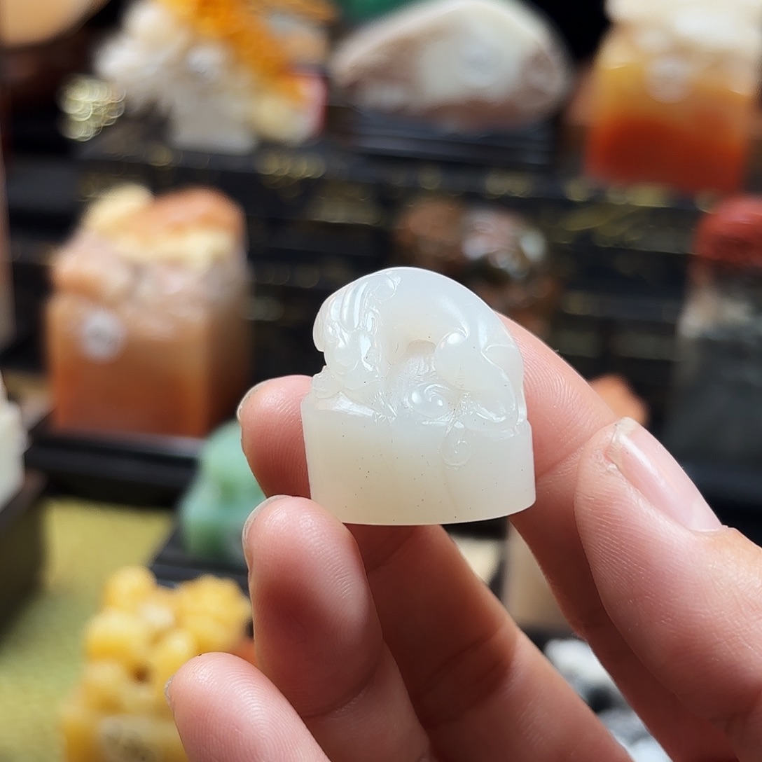 华***华印石寿山石老挝荔枝冻包邮包刻