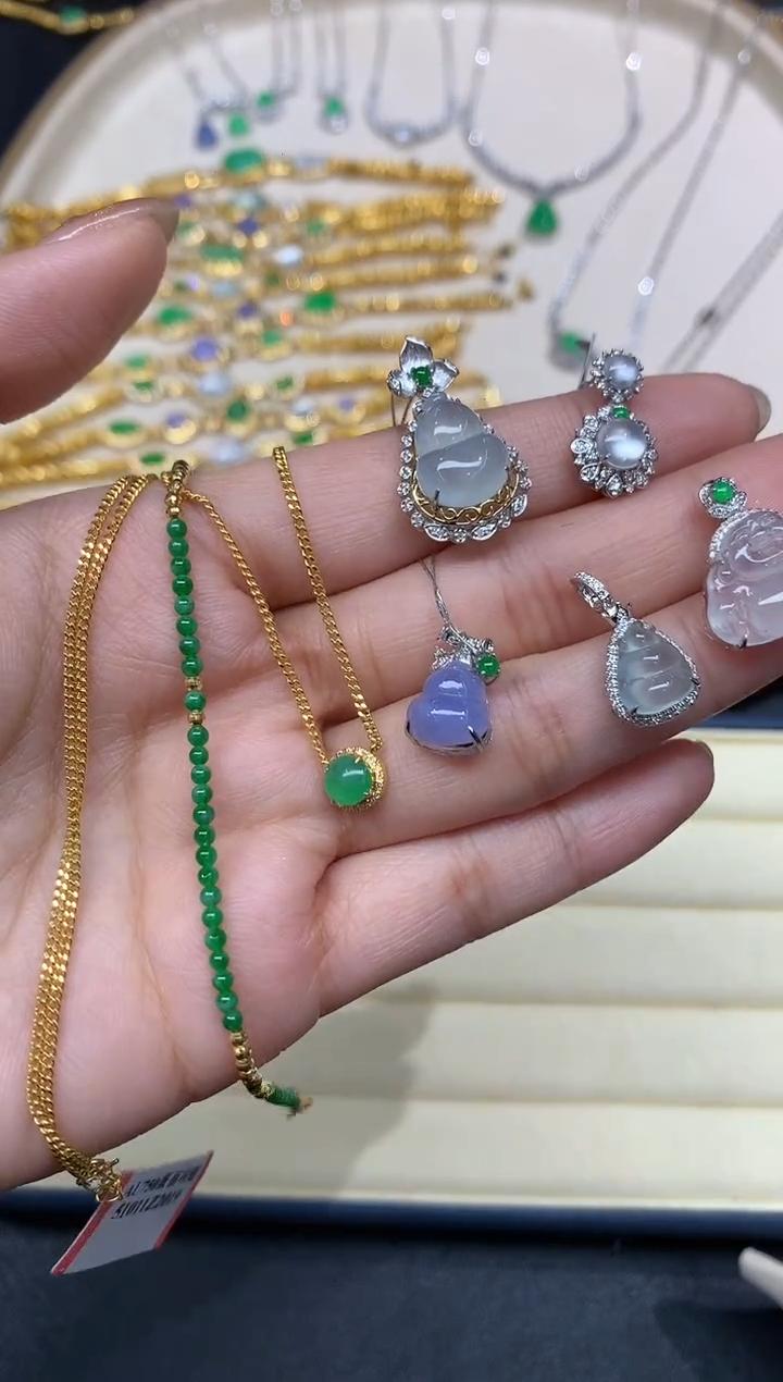 【小鱼严选彩虹盘】翡翠-18K金-多样性发其一AL04|CXQ21