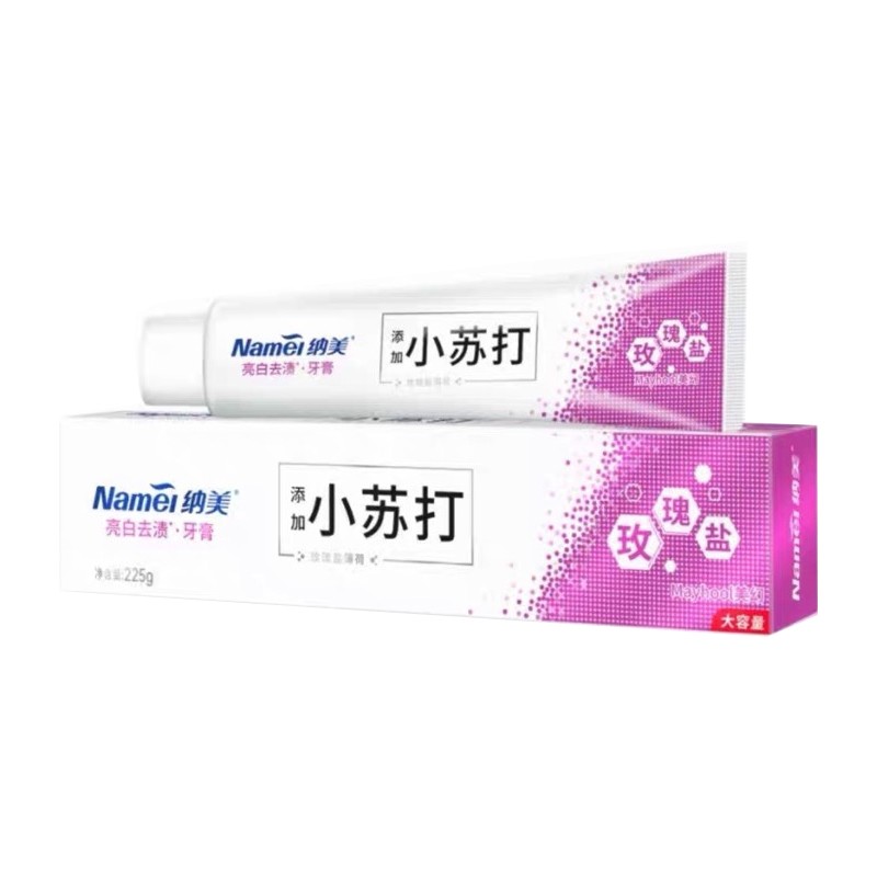 纳美小苏打牙膏玫瑰盐225g/支